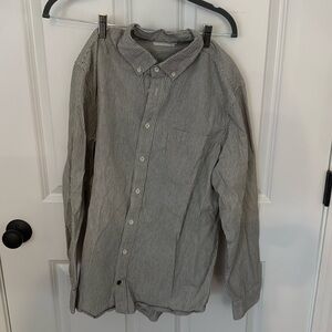 Taylor stitch The Jack in Coal Jaspe University Stripe Oxford